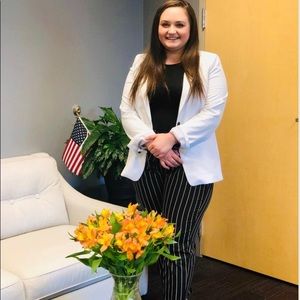 Plus White Blazer by Banana Republic | Long & Lean